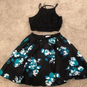Two piece homecoming dress